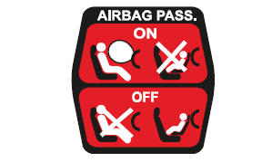 Uitschakelen van de airbag vóór aan passagierszijde