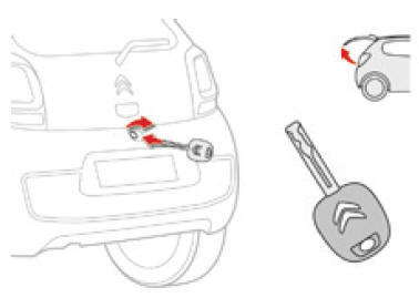 Citroen C1: Vergrendelen/Ontgrendelen En Openen Van De Achterklep - Toegang  Tot De Auto - Citroen C1 - Instructieboekje