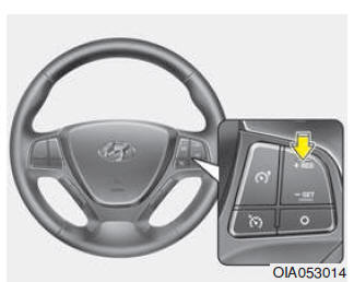 De ingestelde cruise control snelheid verhogen