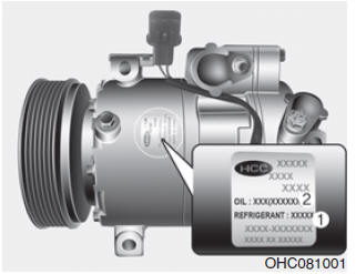 Compressorlabel air conditioning