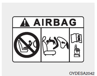 Voor air-bag AAN/UIT schakelaar passagier (indien van toepassing)