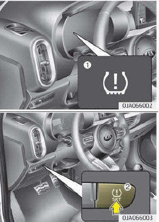 Controlesysteem lage bandenspanning (TPMS) (indien van toepassing)