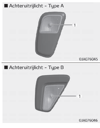 Lamp achteruitrijlicht vervangen