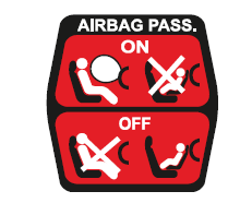 Uitschakelen van de airbag vóór aan passagierszijde 